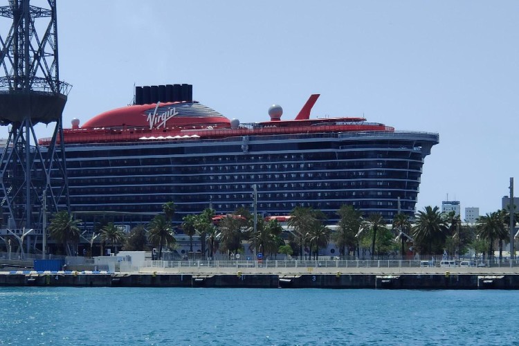 Valiant Lady docked in Barcelona